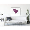 South Carolina ’home’ state silhouette - 5x7 Unframed Print / Purple - Home Silhouette