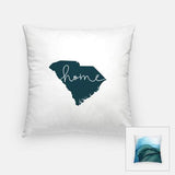 South Carolina ’home’ state silhouette - Pillow | Square / DarkSlateGray - Home Silhouette