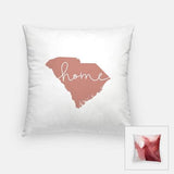 South Carolina ’home’ state silhouette - Pillow | Square / RosyBrown - Home Silhouette