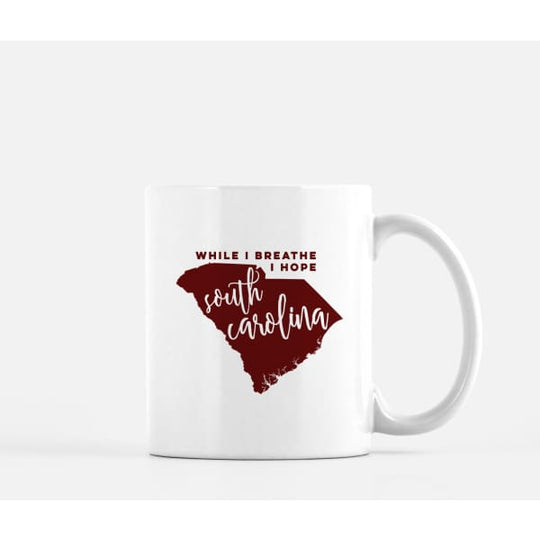 South Carolina State Song | While I Breathe I Hope - 5x7 Unframed Print / Maroon - State Song