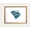 South Carolina State Song | While I Breathe I Hope - 5x7 Unframed Print / Teal - State Song