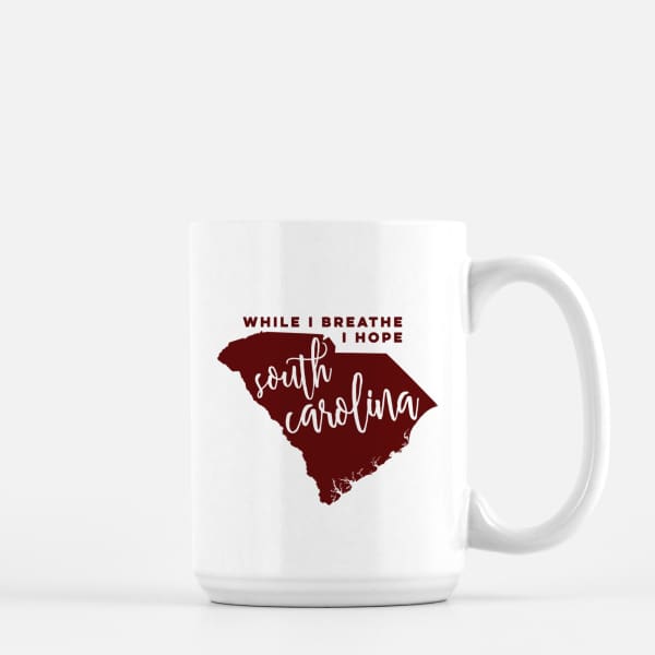 South Carolina State Song | While I Breathe I Hope - Mug | 11 oz / Maroon - State Song