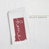 South Dakota ’home’ state silhouette - Tea Towel / FireBrick - Home Silhouette