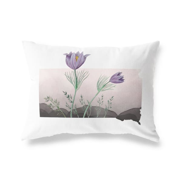 South Dakota Pasque Flower | State Flower Series - Pillow | Lumbar - State Flower