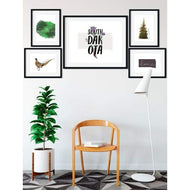 South Dakota state symbols gallery wall - Pasque, Ring-Necked Pheasant, Black Hills Spruce