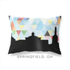 Springfield Ohio geometric skyline - Pillow | Lumbar / LightSkyBlue - Geometric Skyline