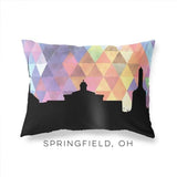 Springfield Ohio geometric skyline - Pillow | Lumbar / RebeccaPurple - Geometric Skyline