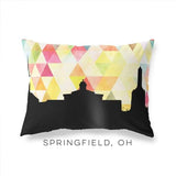 Springfield Ohio geometric skyline - Pillow | Lumbar / Yellow - Geometric Skyline