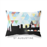 St Augustine Florida geometric skyline - Pillow | Lumbar / LightSkyBlue - Geometric Skyline