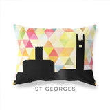 St George’s Grenada geometric skyline - Pillow | Lumbar / Yellow - Geometric Skyline