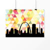St Louis Missouri geometric skyline - 5x7 Unframed Print / Yellow - Geometric Skyline