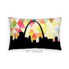 St Louis Missouri geometric skyline - Pillow | Lumbar / Yellow - Geometric Skyline