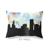 St Paul Minnesota geometric skyline - Pillow | Lumbar / LightSkyBlue - Geometric Skyline