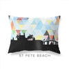 St Pete Beach Florida geometric skyline - Pillow | Lumbar / LightSkyBlue - Geometric Skyline