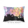 St Pete Beach Florida geometric skyline - Pillow | Lumbar / RebeccaPurple - Geometric Skyline