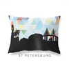 St Petersburg Florida geometric skyline - Pillow | Lumbar / LightSkyBlue - Geometric Skyline