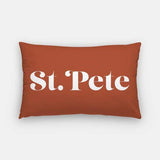 St Petersburg Florida retro inspired city skyline - Pillow | Lumbar / Sienna - Retro Skyline