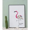 Stand Tall Flamingo art print | Inspirational quote art - Prints