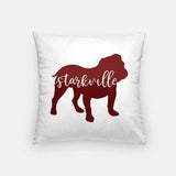 Starkville Mississippi red bulldog - Pillow | Square - City Symbols