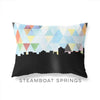 Steamboat Springs Colorado geometric skyline - Pillow | Lumbar / LightSkyBlue - Geometric Skyline