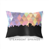 Steamboat Springs Colorado geometric skyline - Pillow | Lumbar / RebeccaPurple - Geometric Skyline