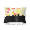 Steamboat Springs Colorado geometric skyline - Pillow | Lumbar / Yellow - Geometric Skyline