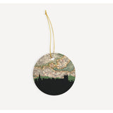 Stirling Scotland city skyline with vintage Stirling map - Ornament - City Map Skyline