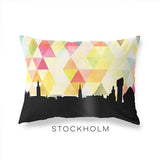 Stockholm Sweden geometric skyline - Pillow | Lumbar / Yellow - Geometric Skyline