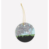 Stratford Connecticut city skyline with vintage Stratford map - Ornament - City Map Skyline