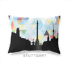 Stuttgart Germany geometric skyline - Pillow | Lumbar / LightSkyBlue - Geometric Skyline