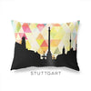 Stuttgart Germany geometric skyline - Pillow | Lumbar / Yellow - Geometric Skyline