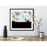 Surprise Arizona geometric skyline - 5x7 Unframed Print / LightSkyBlue - Geometric Skyline