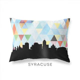 Syracuse New York geometric skyline - Pillow | Lumbar / LightSkyBlue - Geometric Skyline