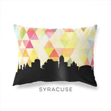 Syracuse New York geometric skyline - Pillow | Lumbar / Yellow - Geometric Skyline
