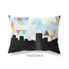 Tacoma Washington geometric skyline - Pillow | Lumbar / LightSkyBlue - Geometric Skyline