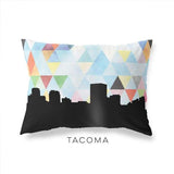 Tacoma Washington geometric skyline - Pillow | Lumbar / LightSkyBlue - Geometric Skyline