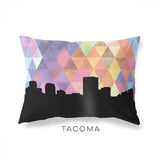 Tacoma Washington geometric skyline - Pillow | Lumbar / RebeccaPurple - Geometric Skyline