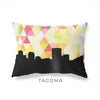 Tacoma Washington geometric skyline - Pillow | Lumbar / Yellow - Geometric Skyline