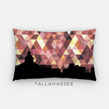 Tallahassee Florida geometric skyline - Pillow | Lumbar / Red - Geometric Skyline