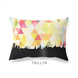 Tallinn Estonia geometric skyline - Pillow | Lumbar / Yellow - Geometric Skyline