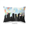Tampa Florida geometric skyline - Pillow | Lumbar / LightSkyBlue - Geometric Skyline