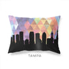 Tampa Florida geometric skyline - Pillow | Lumbar / RebeccaPurple - Geometric Skyline