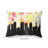 Tampa Florida geometric skyline - Pillow | Lumbar / Yellow - Geometric Skyline