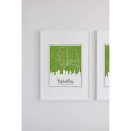 Tampa Florida road map and skyline - Road Map and Skyline