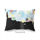Tangier Morocco geometric skyline - Pillow | Lumbar / LightSkyBlue - Geometric Skyline