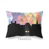 Teaneck New Jersey geometric skyline - Pillow | Lumbar / RebeccaPurple - Geometric Skyline