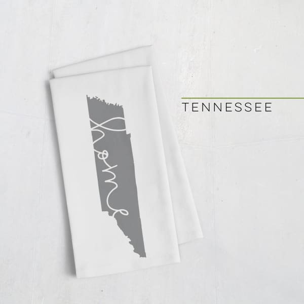Tennessee ’home’ state silhouette - Tea Towel / DimGray - Home Silhouette