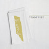 Tennessee ’home’ state silhouette - Tea Towel / GoldenRod - Home Silhouette