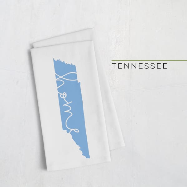 Tennessee ’home’ state silhouette - Tea Towel / SteelBlue - Home Silhouette