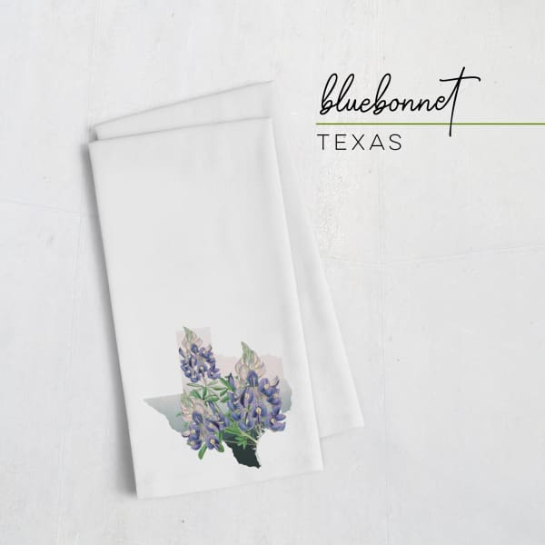 Texas Bluebonnet | State Flower Series - Tea Towel - State Flower